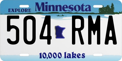 MN license plate 504RMA