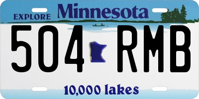 MN license plate 504RMB