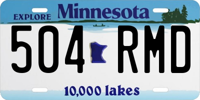 MN license plate 504RMD