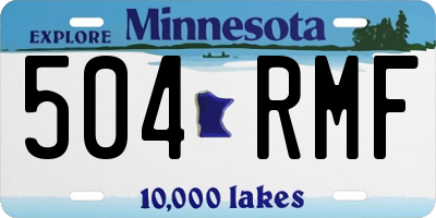 MN license plate 504RMF