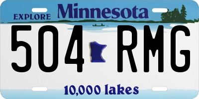 MN license plate 504RMG