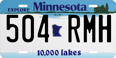 MN license plate 504RMH