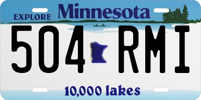 MN license plate 504RMI