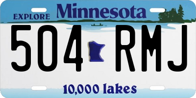 MN license plate 504RMJ
