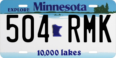 MN license plate 504RMK