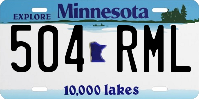 MN license plate 504RML