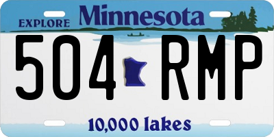 MN license plate 504RMP