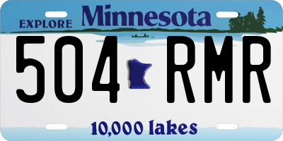 MN license plate 504RMR