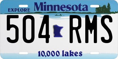 MN license plate 504RMS