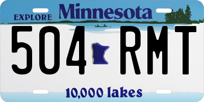 MN license plate 504RMT