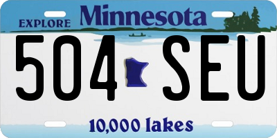MN license plate 504SEU