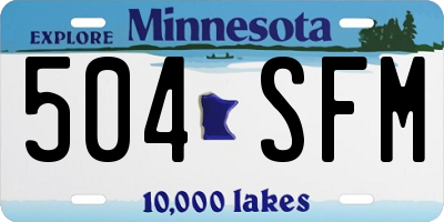 MN license plate 504SFM