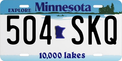 MN license plate 504SKQ