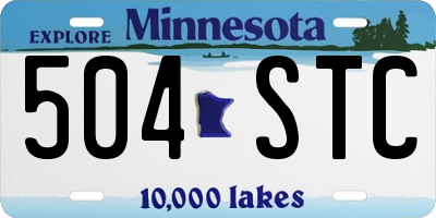 MN license plate 504STC