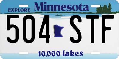 MN license plate 504STF