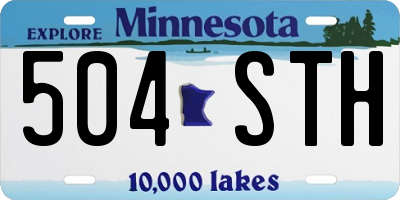 MN license plate 504STH
