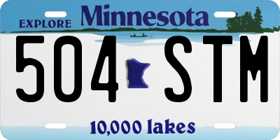MN license plate 504STM