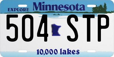 MN license plate 504STP