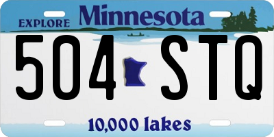 MN license plate 504STQ