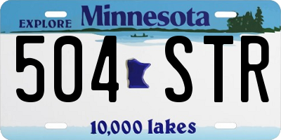 MN license plate 504STR