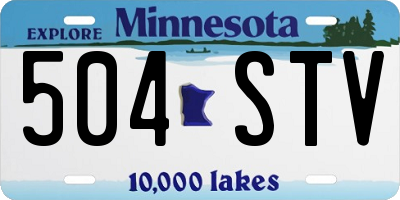 MN license plate 504STV