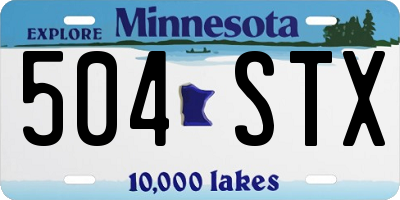 MN license plate 504STX