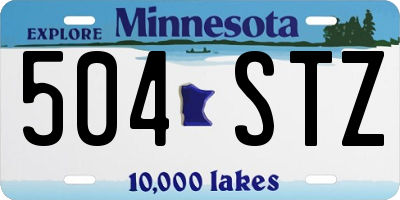 MN license plate 504STZ