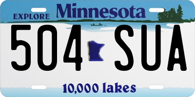 MN license plate 504SUA