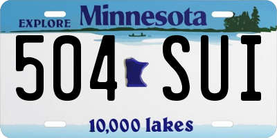 MN license plate 504SUI