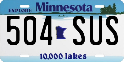 MN license plate 504SUS