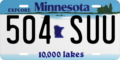 MN license plate 504SUU