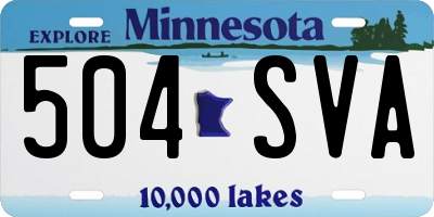 MN license plate 504SVA