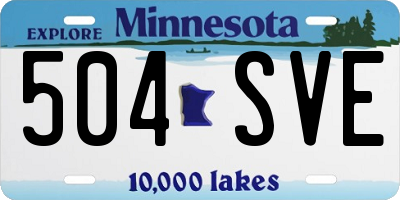 MN license plate 504SVE