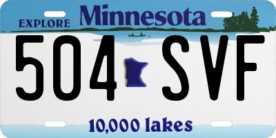 MN license plate 504SVF
