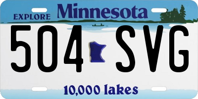 MN license plate 504SVG