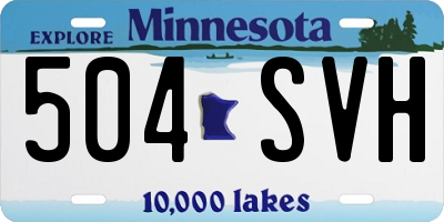 MN license plate 504SVH