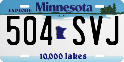 MN license plate 504SVJ