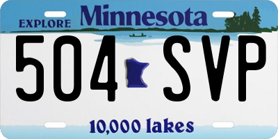 MN license plate 504SVP
