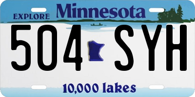 MN license plate 504SYH
