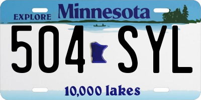 MN license plate 504SYL