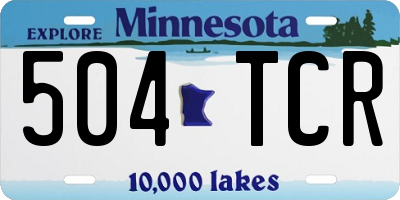 MN license plate 504TCR