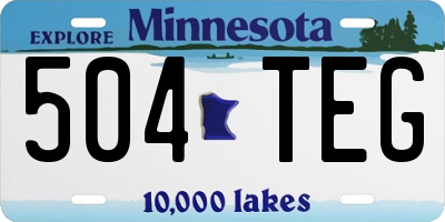 MN license plate 504TEG