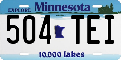 MN license plate 504TEI