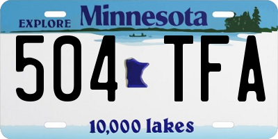 MN license plate 504TFA
