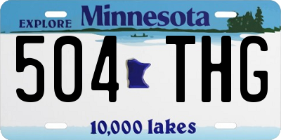 MN license plate 504THG