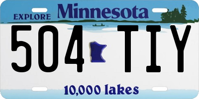 MN license plate 504TIY
