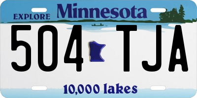 MN license plate 504TJA