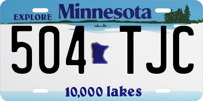 MN license plate 504TJC