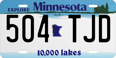MN license plate 504TJD