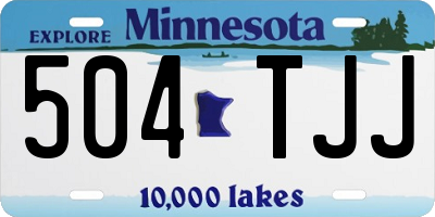 MN license plate 504TJJ